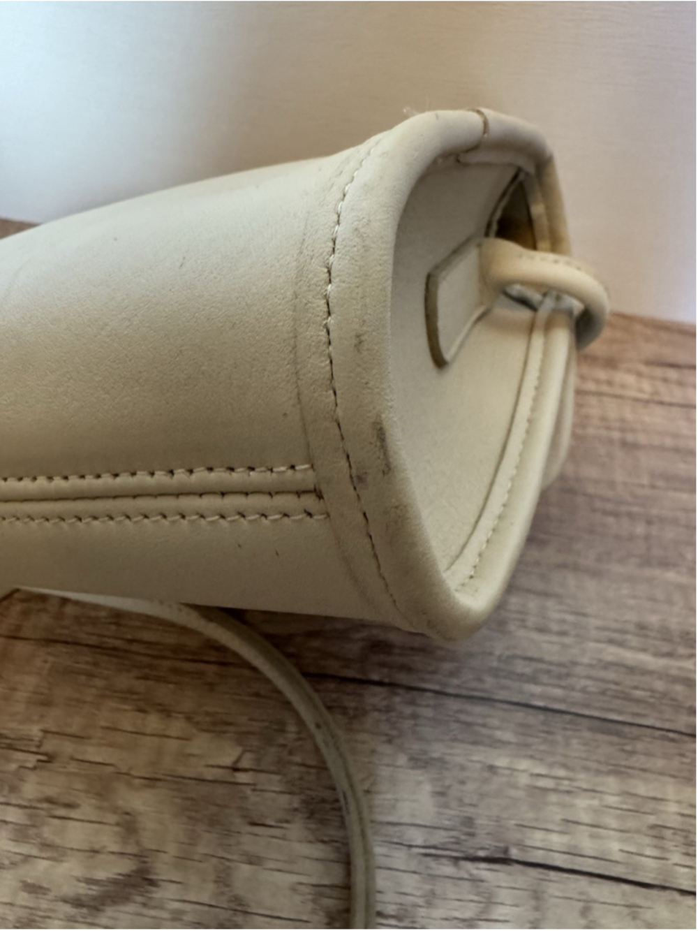 Vintage Coach Christie 9892 Bone Leather USA Minimalist Crossbody Bag - Picture 9 of 16
